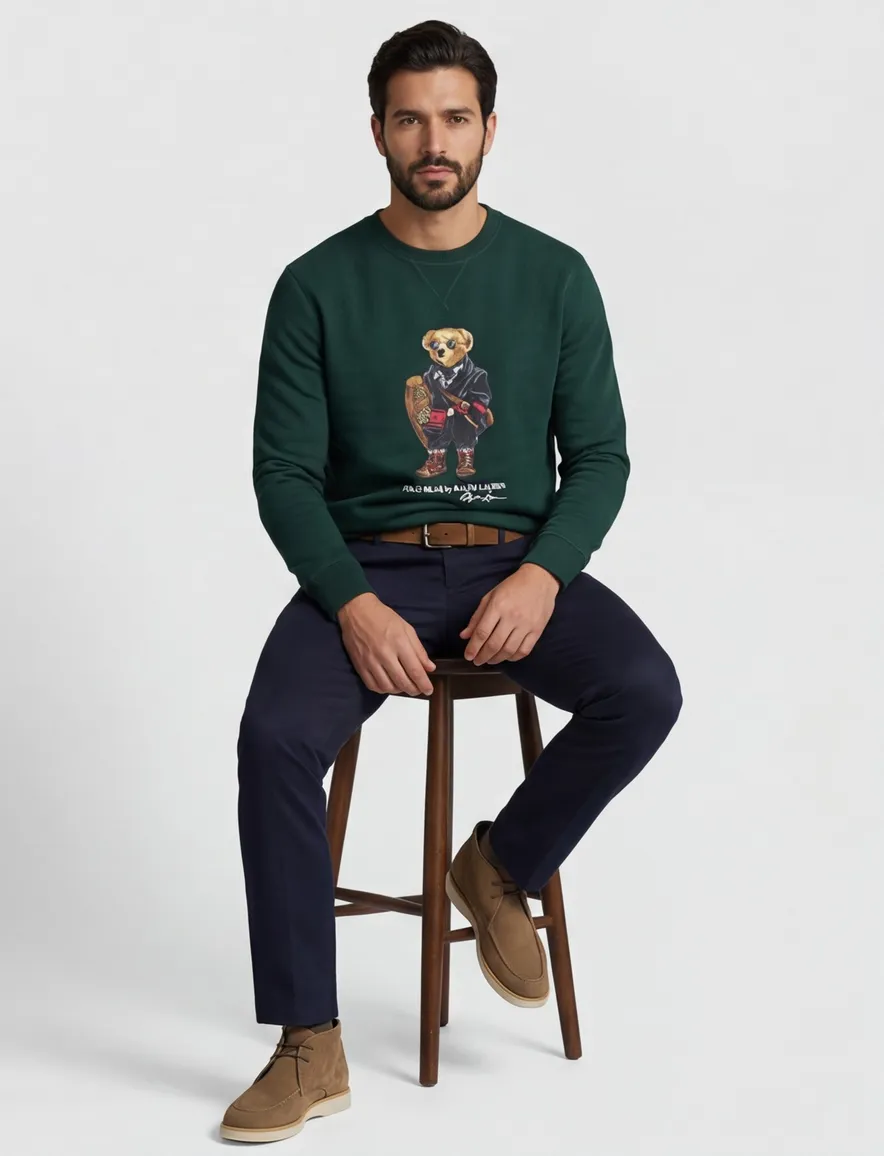 Polo Ralph Lauren sweater Donker groen Beer
