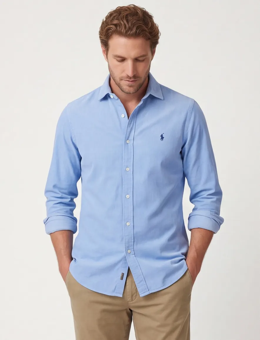 Polo Ralph Lauren overhemd ml 5 lichtblauw