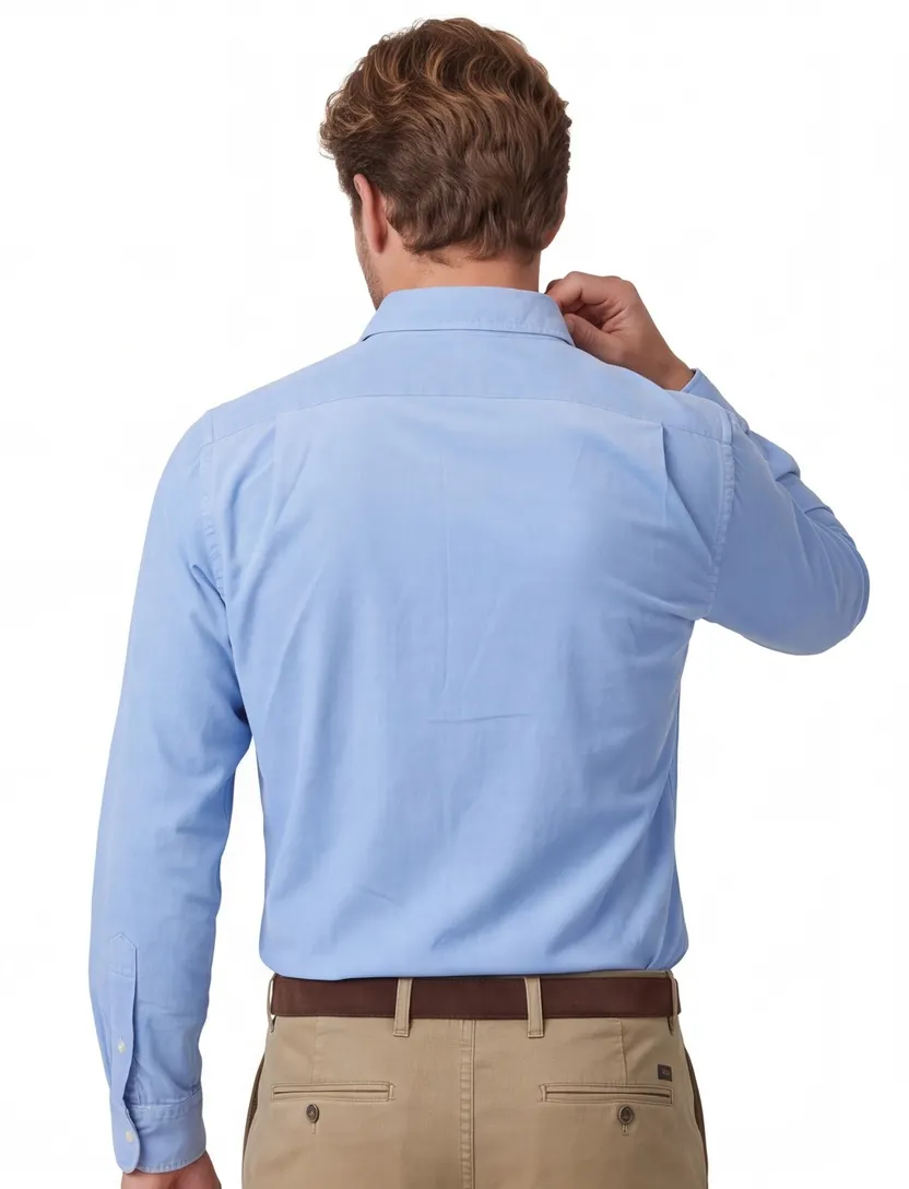 Polo Ralph Lauren overhemd lichtblauw gestreept normale fit