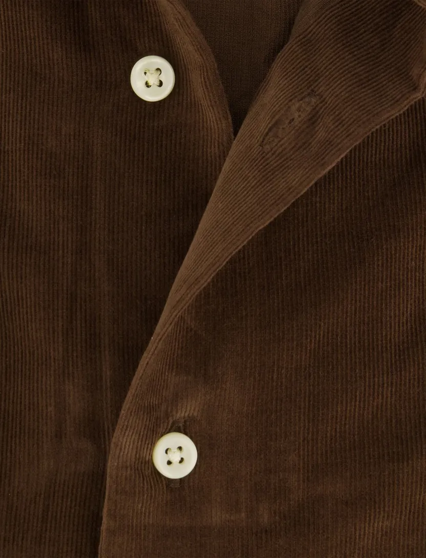 Polo Ralph Lauren chocolade bruin corduroy semi-wide collar