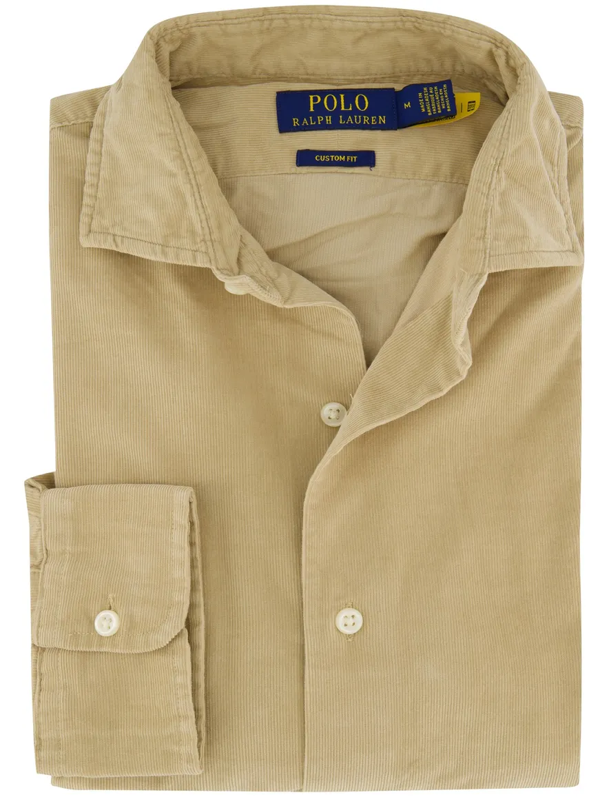 Polo Ralph Lauren overhemd corduroy beige lange mouw