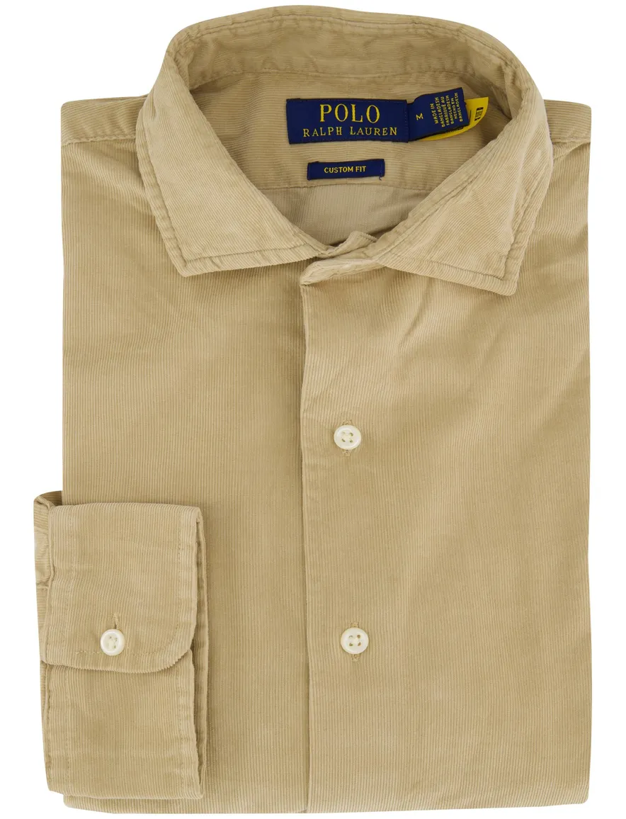 Polo Ralph Lauren overhemd corduroy beige lange mouw