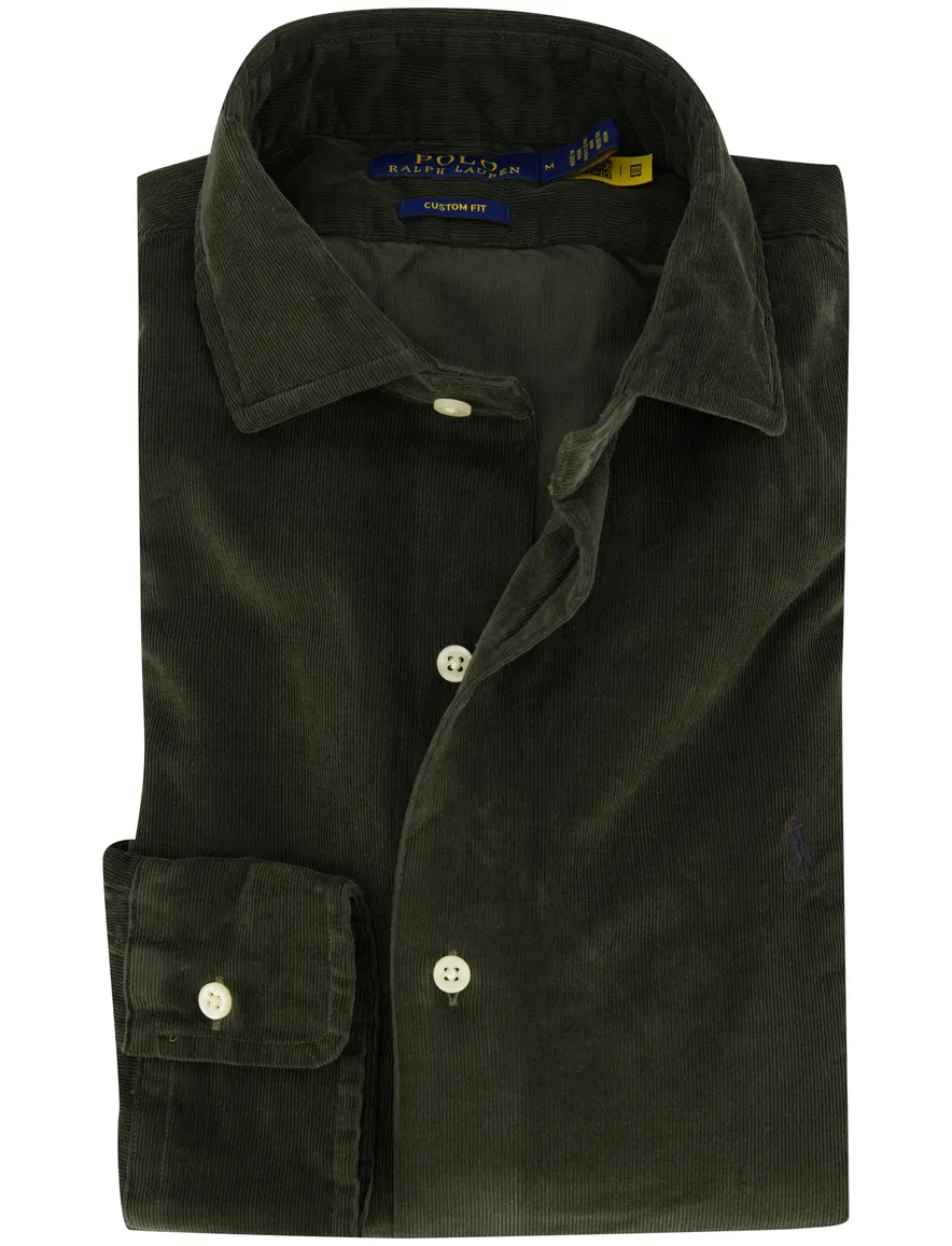 Polo Ralph Lauren overhemd corduroy groen lange mouw