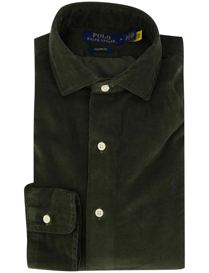 Polo Ralph Lauren overhemd corduroy groen lange mouw