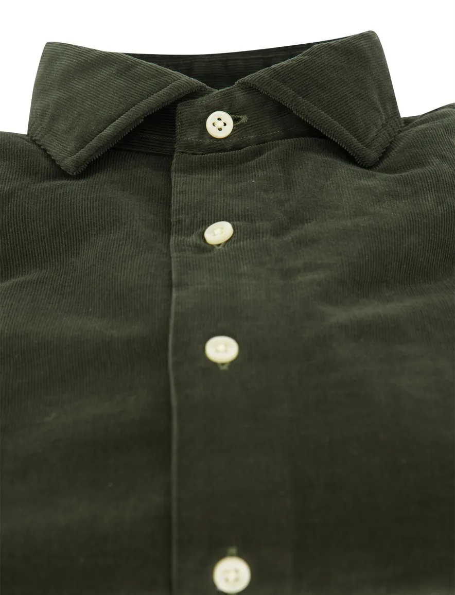 Polo Ralph Lauren overhemd corduroy groen lange mouw