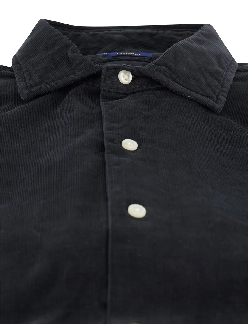 Polo Ralph Lauren overhemd corduroy zwart lange mouw