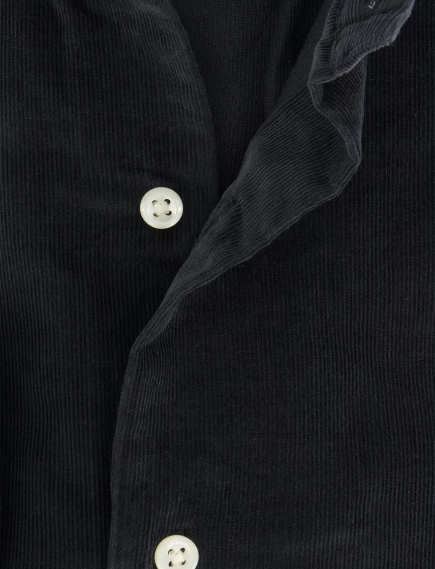 Polo Ralph Lauren overhemd corduroy zwart wide collar