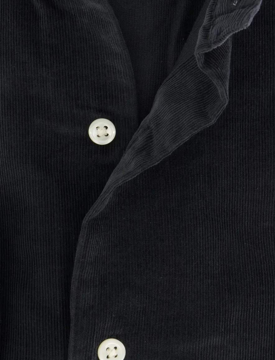 Polo Ralph Lauren overhemd corduroy zwart wide collar