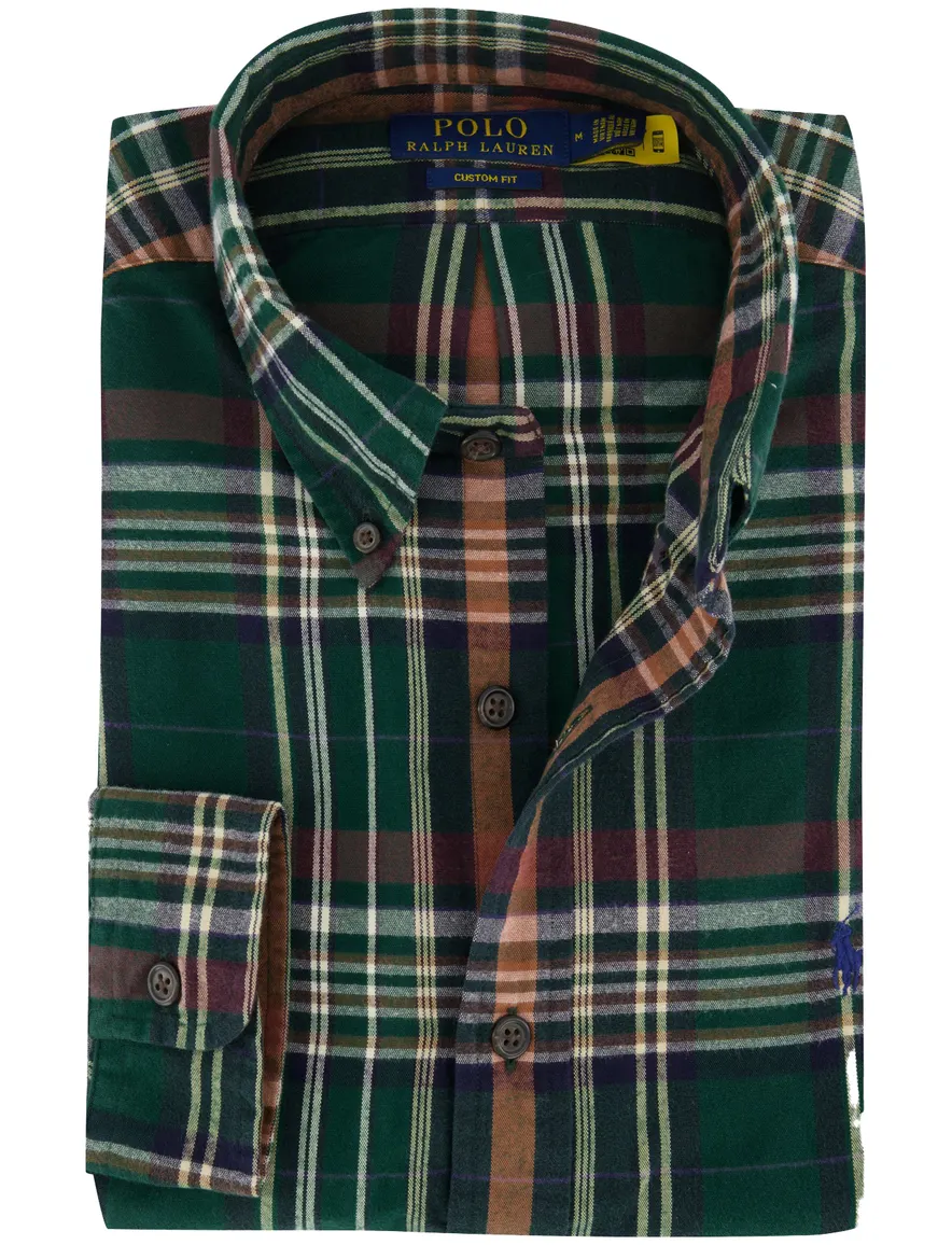 casual overhemd groen Polo Ralph Lauren Custom Fit