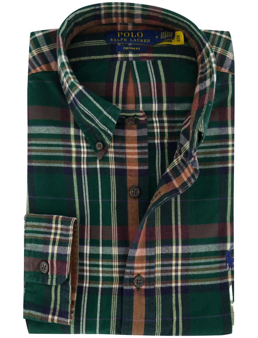 Polo Ralph Lauren Custom Fit casual overhemd groen