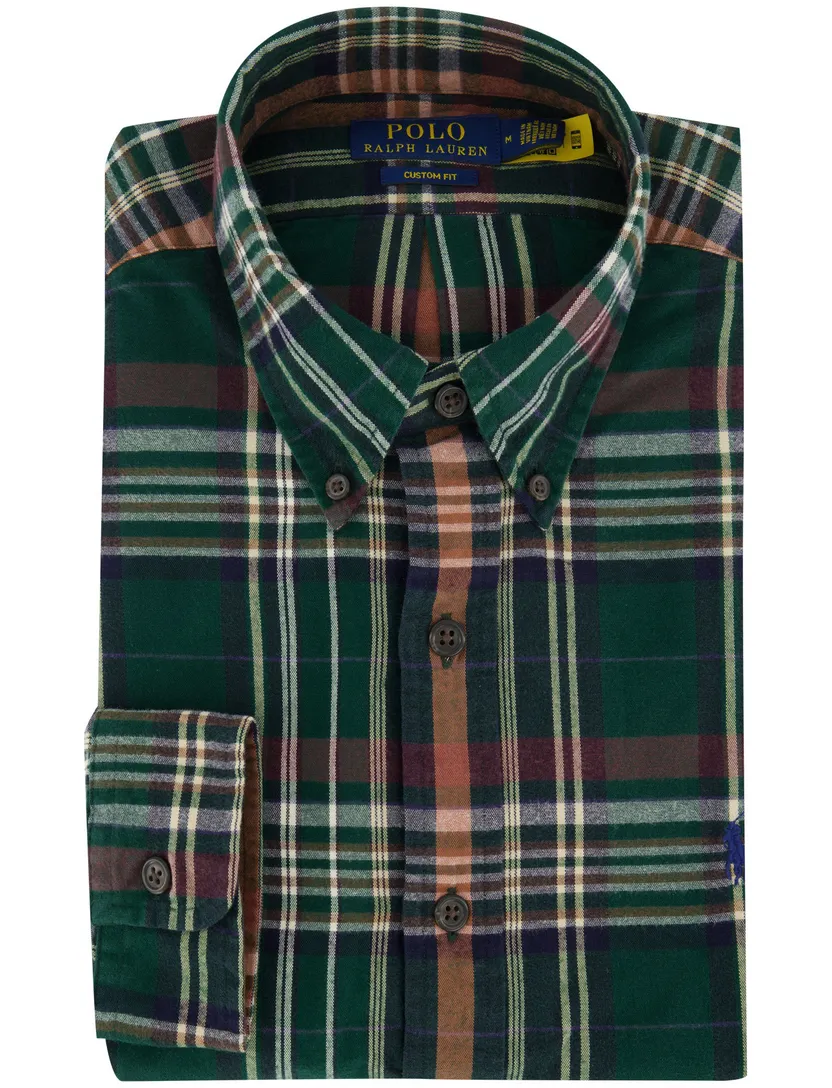 casual overhemd Polo Ralph Lauren Custom Fit groen
