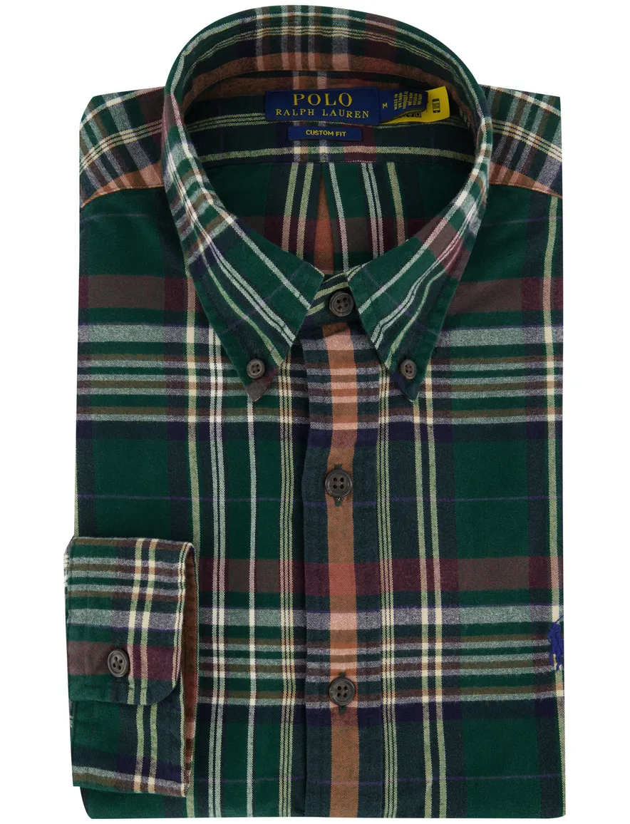 Polo Ralph Lauren Custom Fit casual overhemd groen