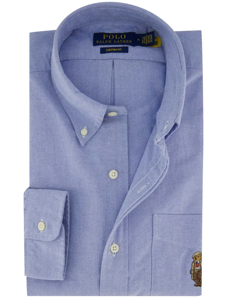 casual overhemd blauw Polo Ralph Lauren Custom Fit