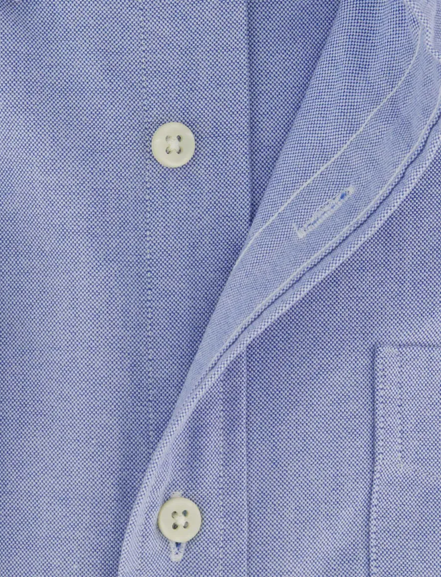Polo Ralph Lauren Custom Fit bear overhemd blauw button down boord