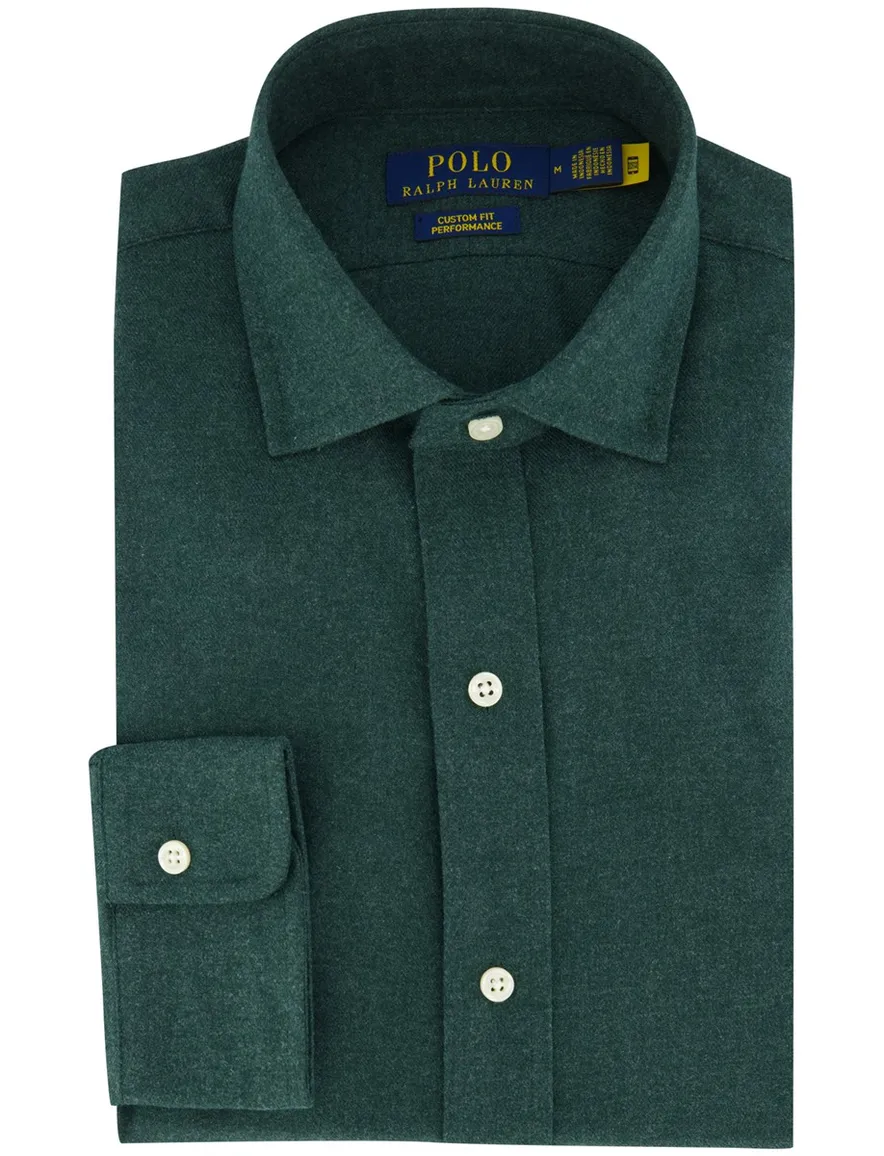Polo Ralph Lauren overhemd groen witte knoop