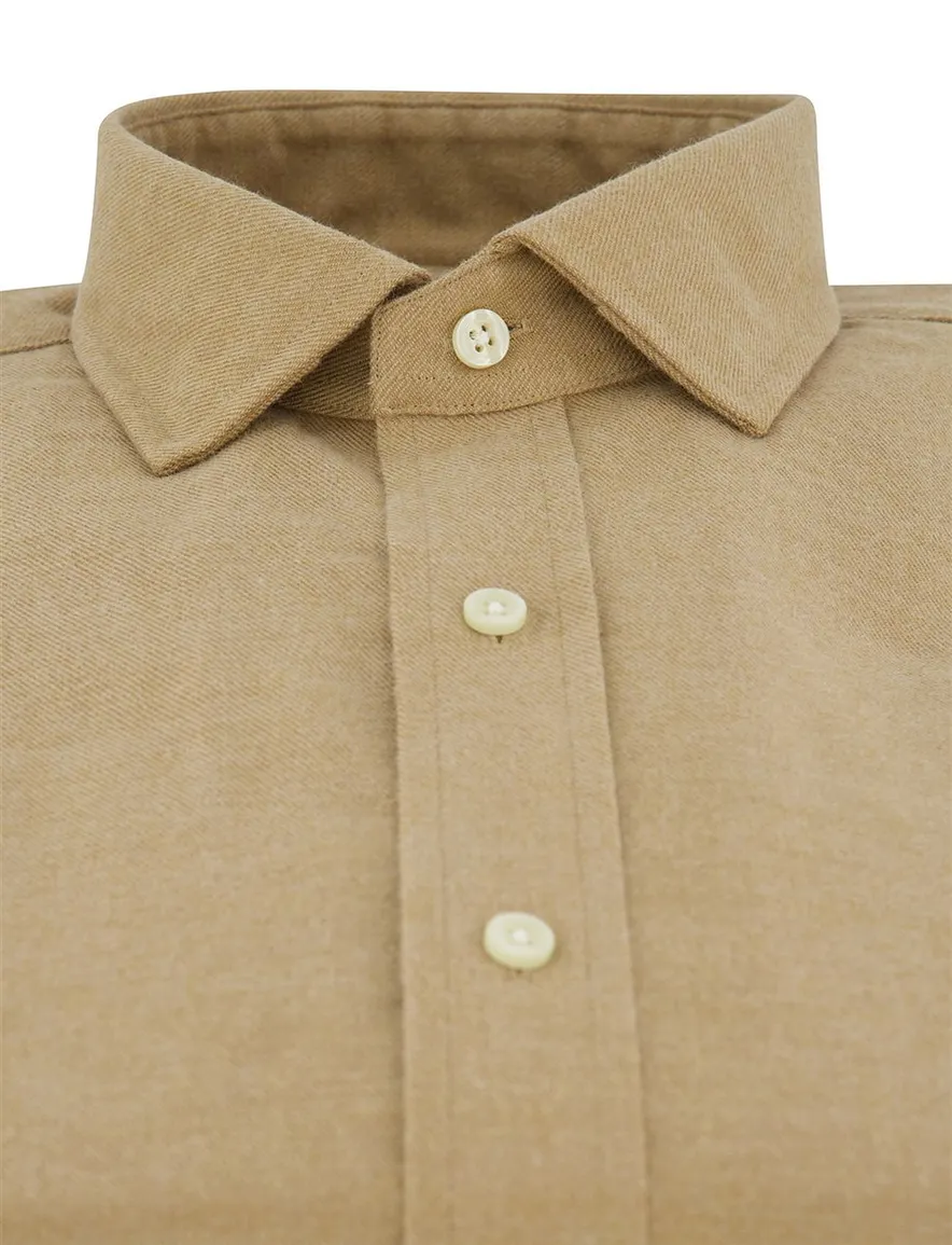 Polo Ralph Lauren overhemd bruin effen
