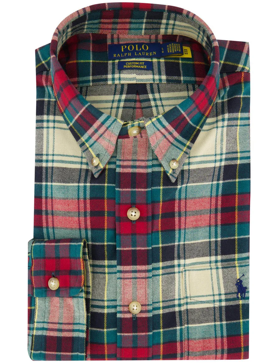 Polo Ralph Lauren custom fit casual overhemd groen