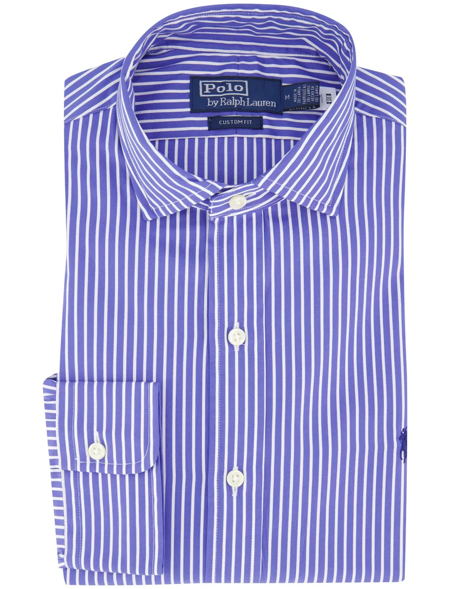 Polo Ralph Lauren overhemd wit blauw gestreept katoen