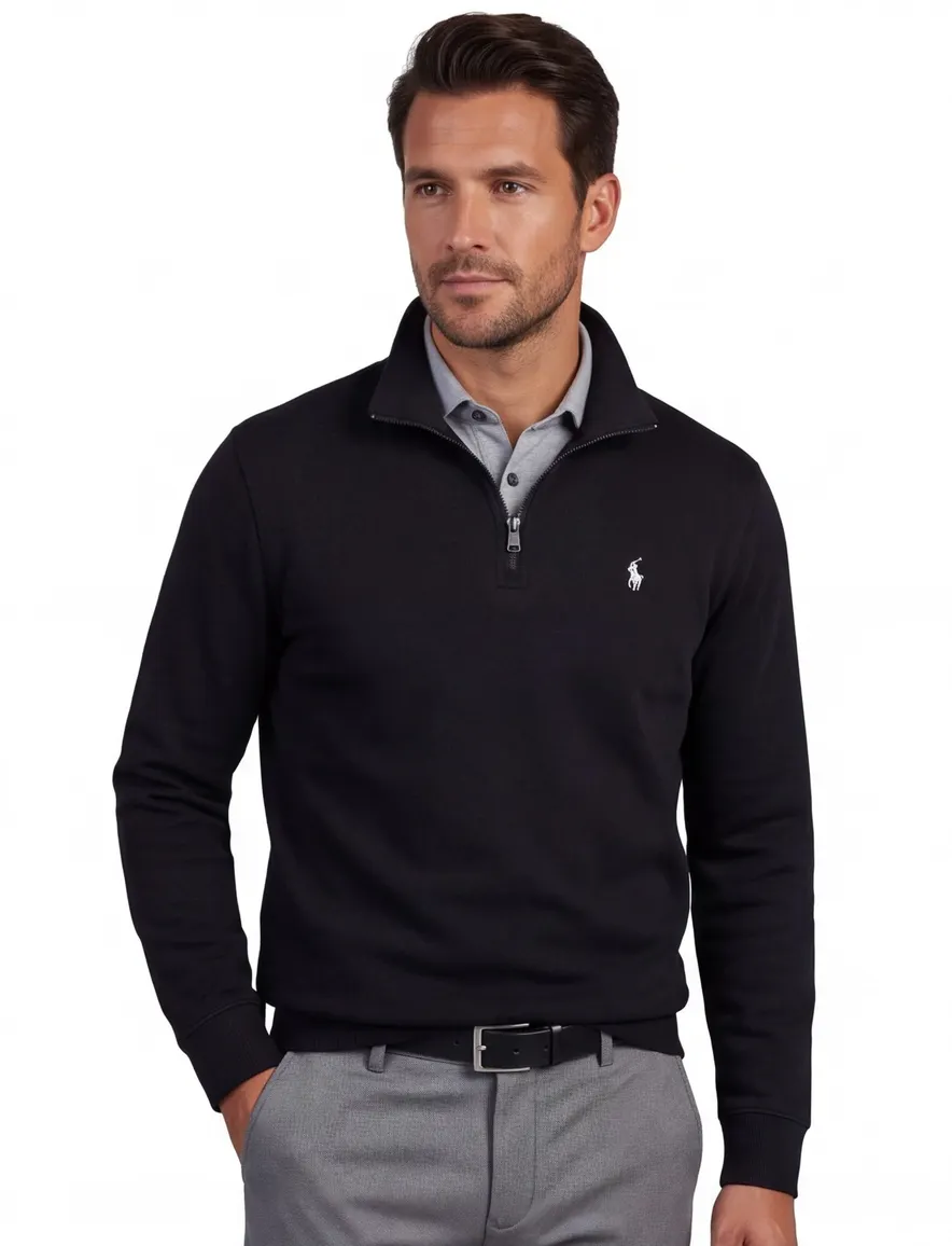 Polo Ralph Lauren Sweaters zwart half zip