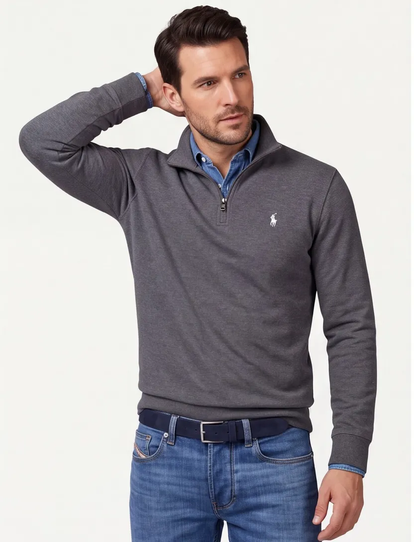 Polo Ralph Lauren Sweaters grijs gemeleerd