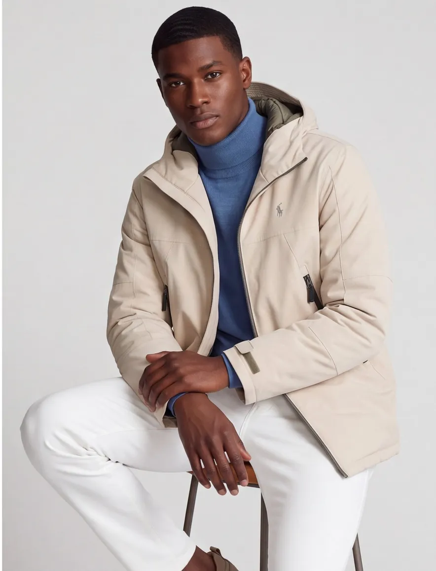 Polo Ralph Lauren Winterjas Beige gewatteerd