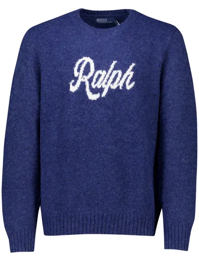 Polo Ralph Lauren Polo Ralph Lauren Trui Donkerblauw gemeleerd wol met logo