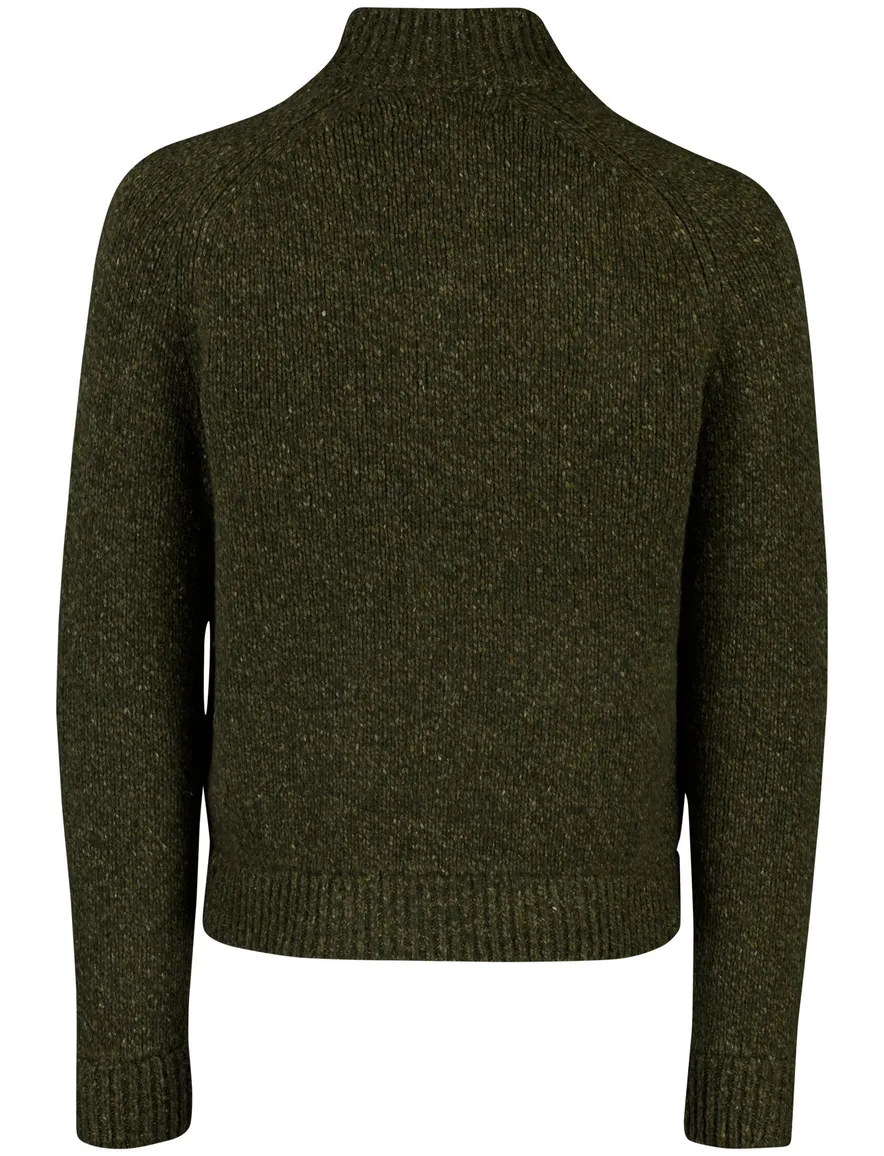 Polo Ralph Lauren Vest groen knopen gemeleerd wol