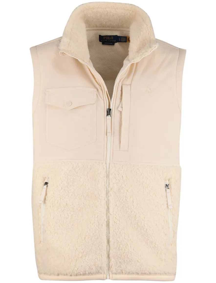 Polo Ralph Lauren bodywarmer big en tall teddy beige wijde fit