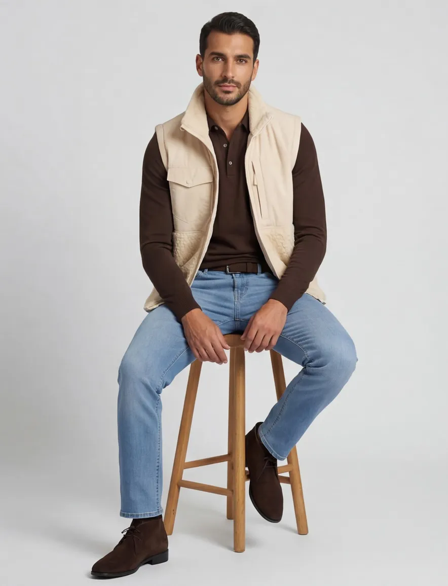 Polo Ralph Lauren teddy bodywarmer beige