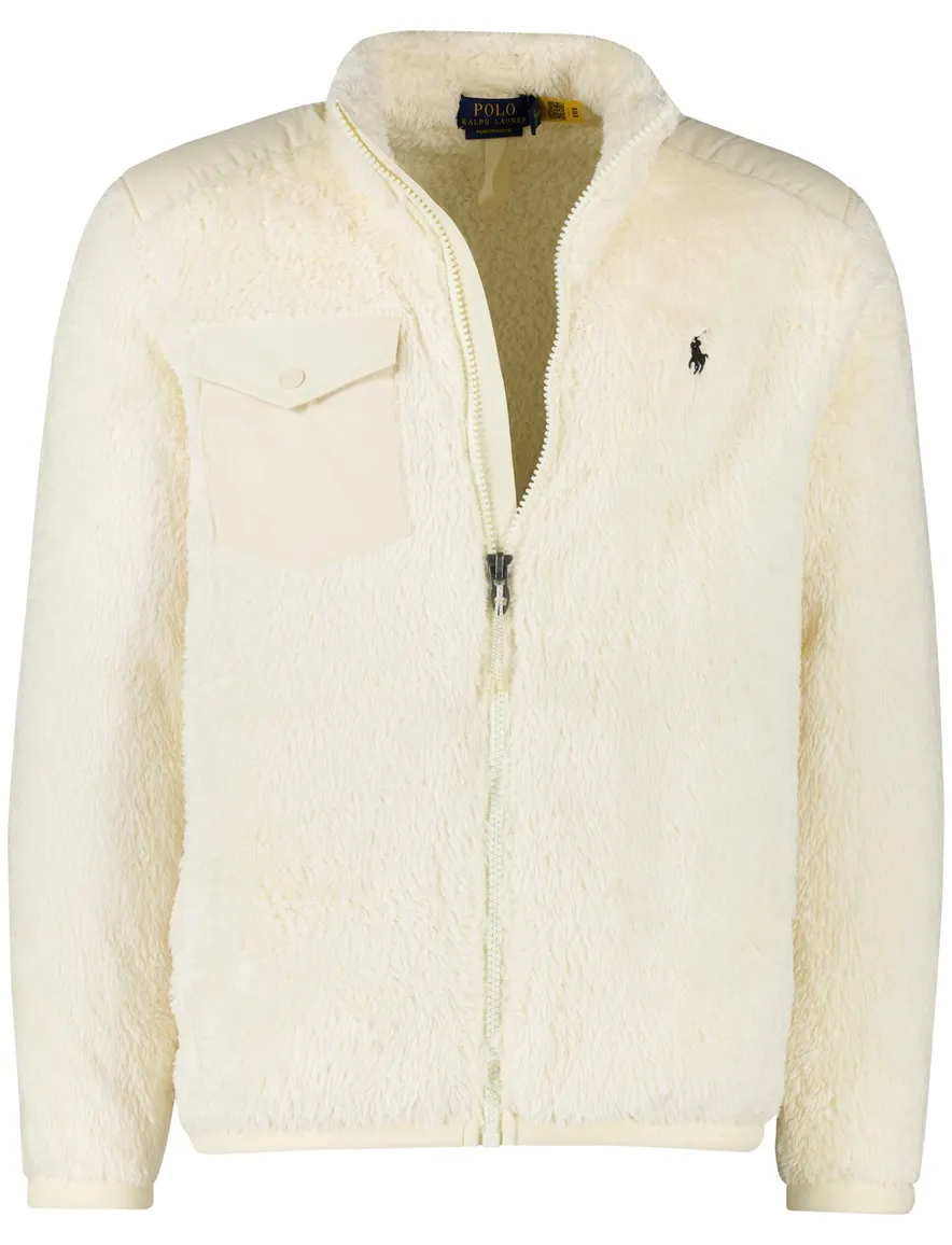 Polo Ralph Lauren outdoor vest effen creme teddy