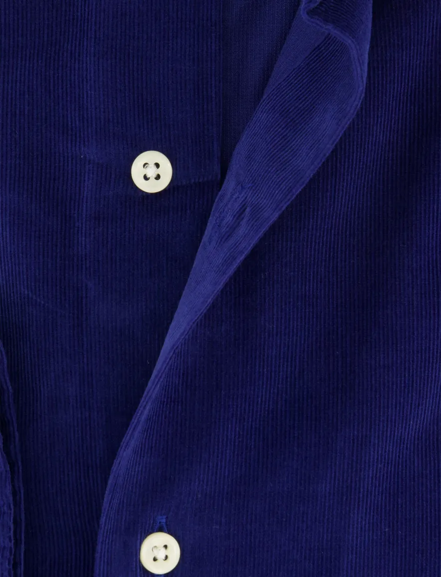 Polo Ralph Lauren overhemd donkerblauw rib