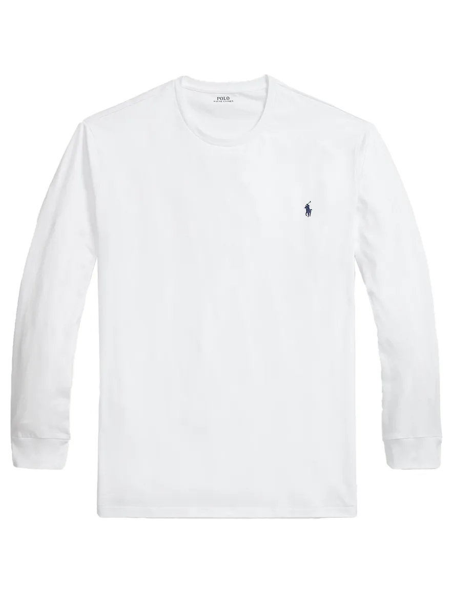 Polo Ralph Lauren longsleeve jersey wit Big & Tall