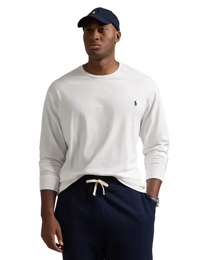 Polo Ralph Lauren Polo Ralph Lauren longsleeve jersey wit Big & Tall