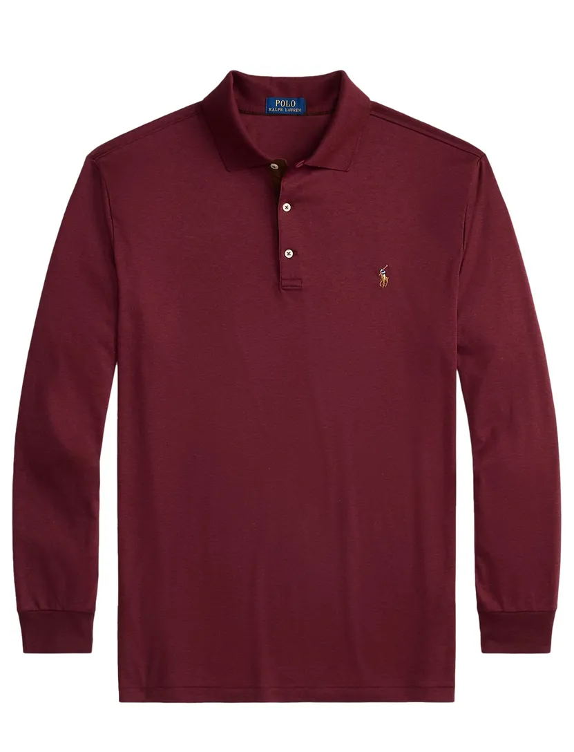 Polo Ralph Lauren polo met lange mouwen Big & Tall bordeaux