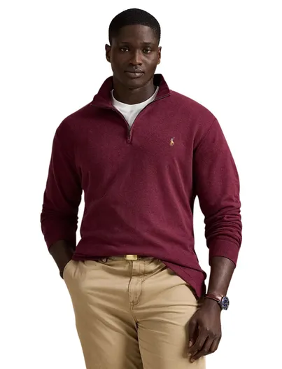 Polo Ralph Lauren Polo Ralph Lauren big en tall trui bordeaux rib half zip