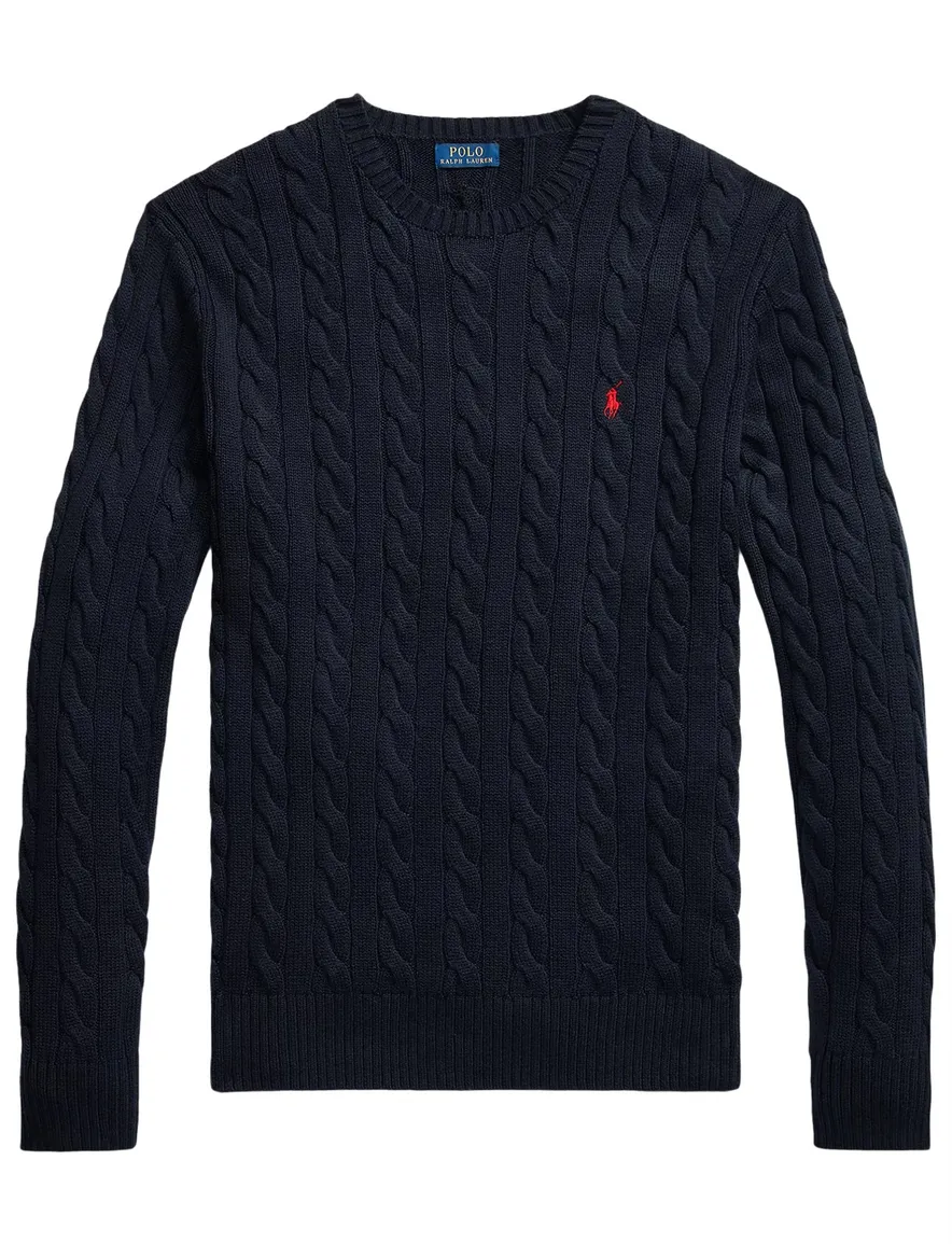 Polo Ralph Lauren kabeltrui donkerblauw Big & Tall