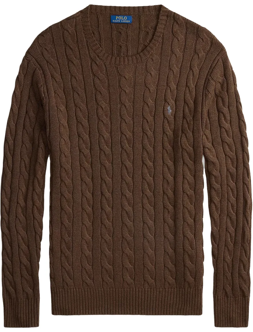 Polo Ralph Lauren big en tall kabeltrui bruin