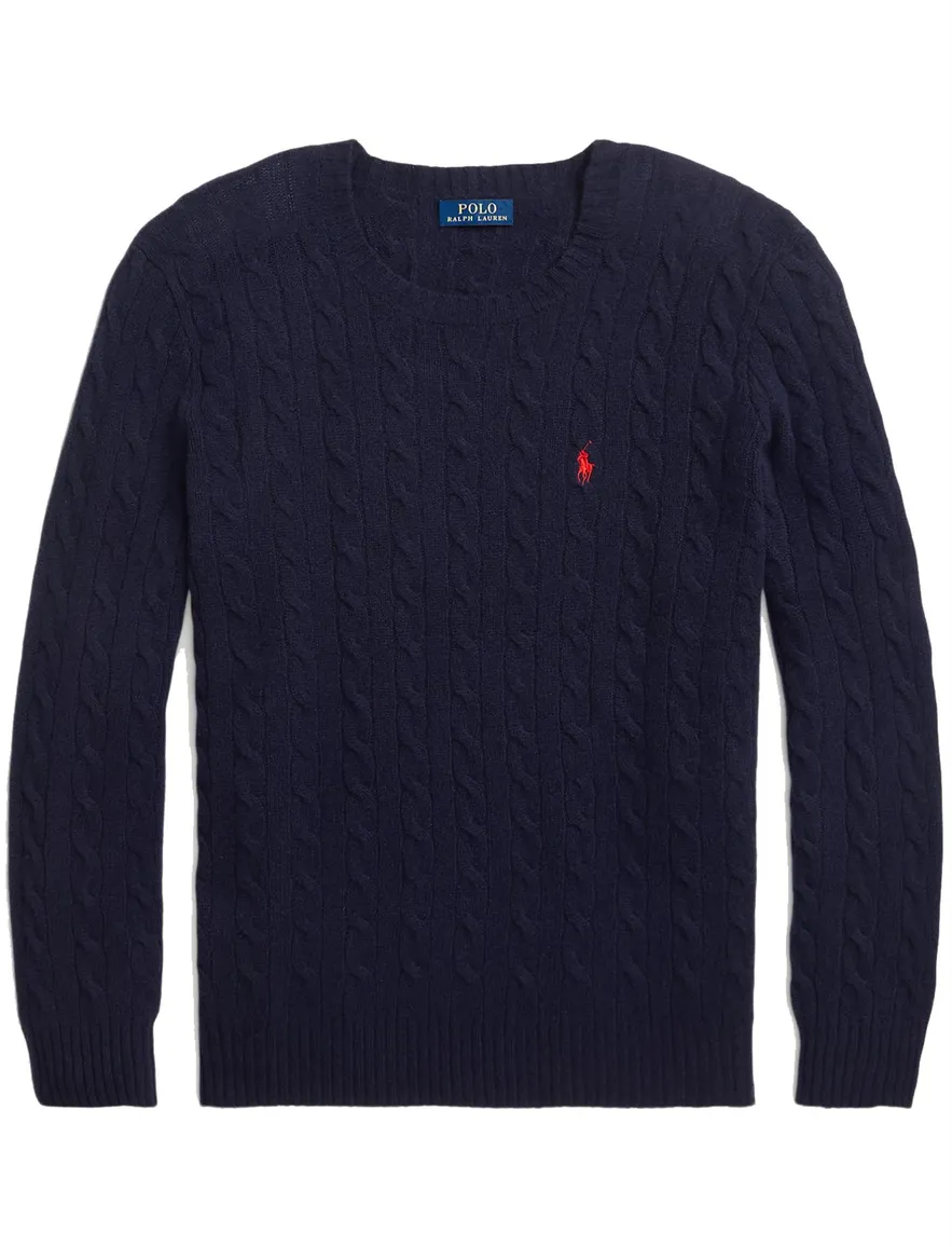 Polo Ralph Lauren kabeltrui kasjmier navy big & tall
