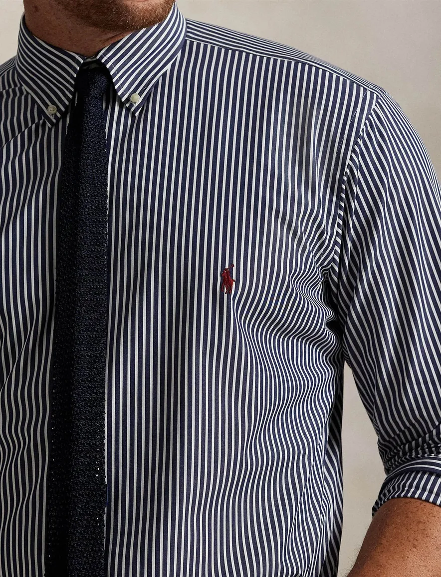 Polo Ralph Lauren overhemd navy wit gestreept B&T