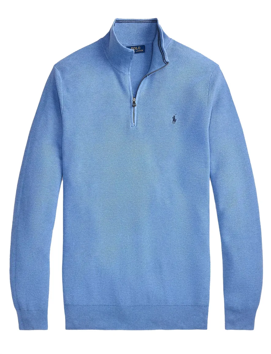 Polo Ralph Lauren mesh-gebreide half zip trui