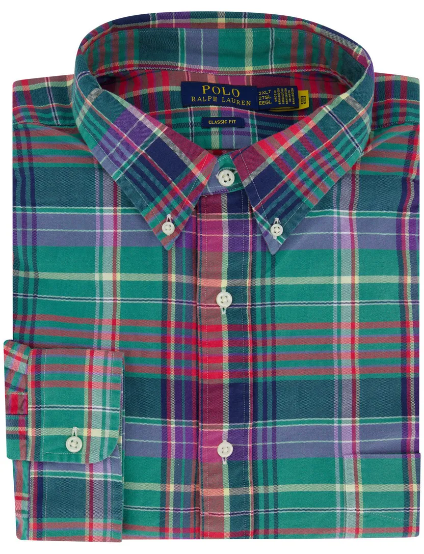 Overhemd Polo Ralph Lauren groen rode ruit