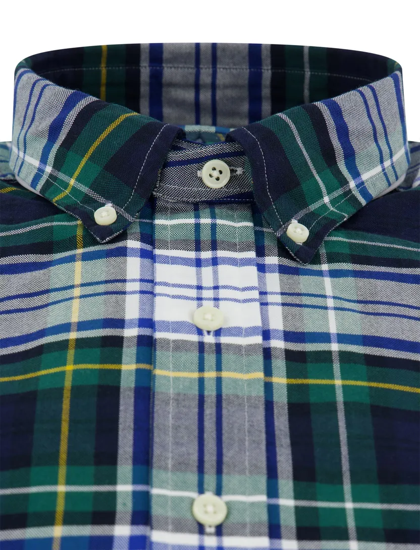 Overhemd Polo Ralph Lauren blauw groen ruitje