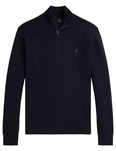 Polo Ralph Lauren Katoenen navy Polo Ralph Lauren Heather trui Big & Tall