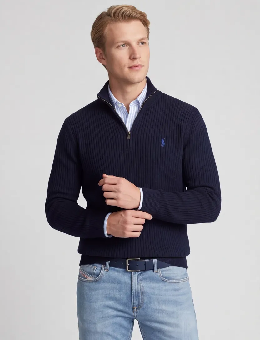 Big & Tall Polo Ralph Lauren trui half zip katoen