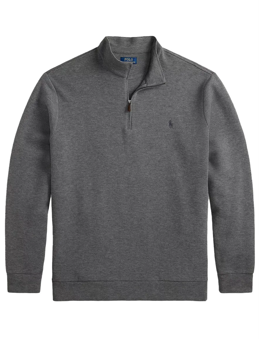 Polo Ralph Lauren big en tall half zip trui antraciet gebreid