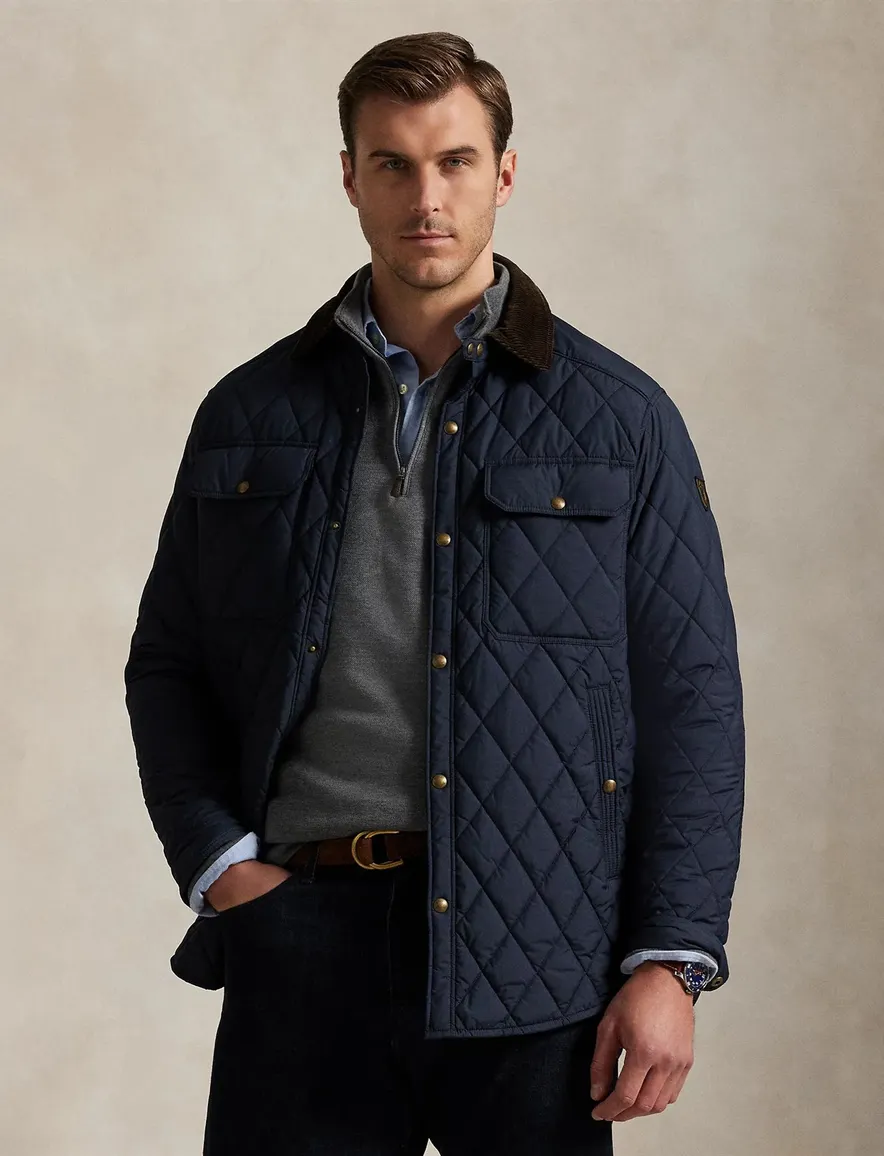 Polo Ralph Lauren knit mesh half zip trui grijs