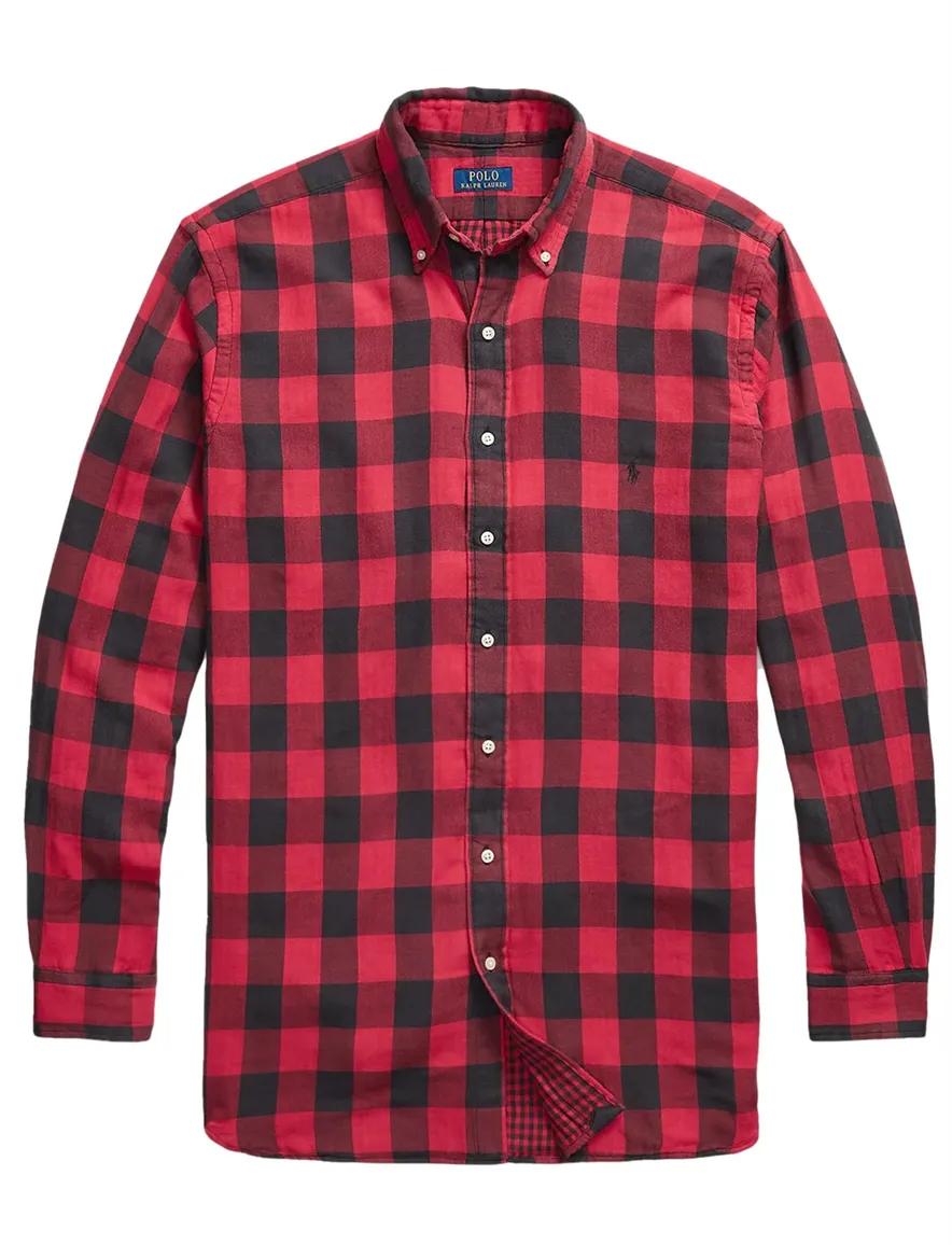 Polo Ralph Lauren big en tall overhemd geruit rood