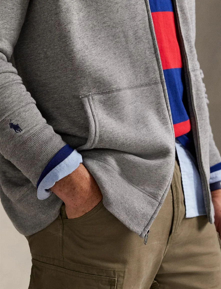 Hoodie rits grijs Polo Ralph Lauren Big & Tall