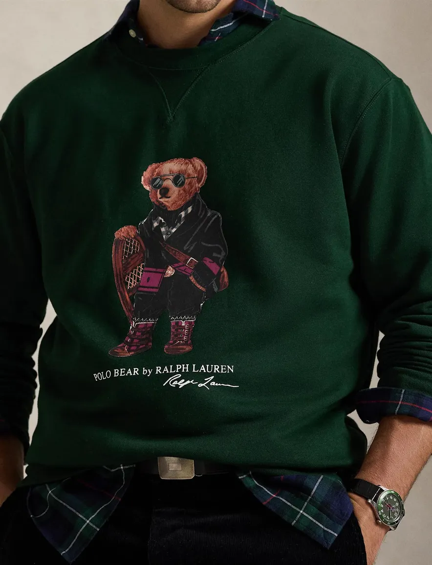 Polo Ralph Lauren big en tall groene trui print beer