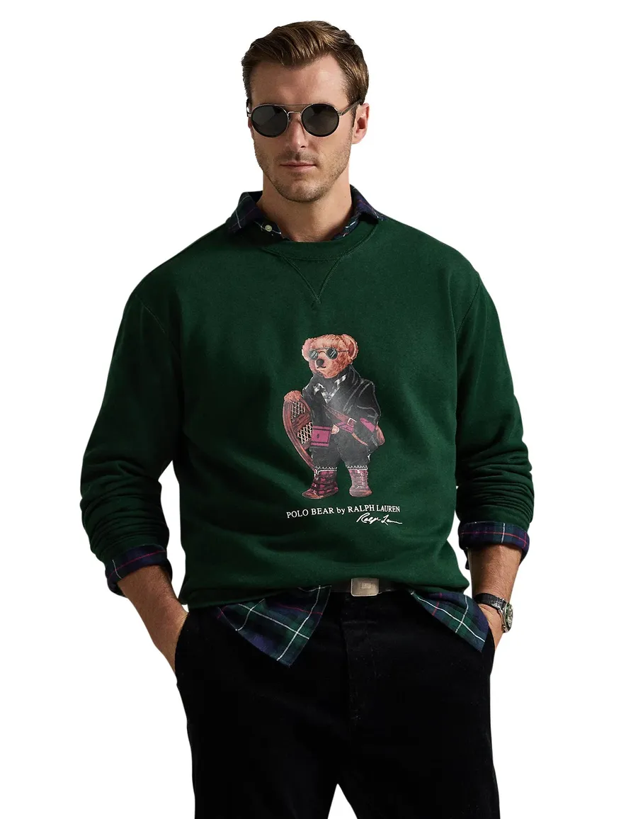 Polo Ralph Lauren big en tall groene trui print beer